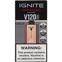 Vaper Descartável Ignite V120 Pro Rose Gold Strawberry Razz 12000 Puffs