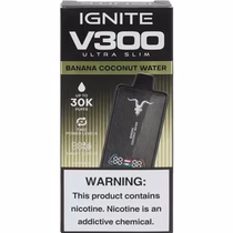 Vaper Descartável Ignite V300 Ultra Slim Banana Coconut Water 30000 Puffs