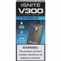 Vaper Descartável Ignite V300 Ultra Slim Blueberry Ice 30000 Puffs
