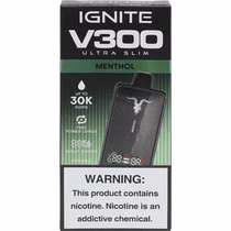 Vaper Descartável Ignite V300 Ultra Slim Menthol 30000 Puffs
