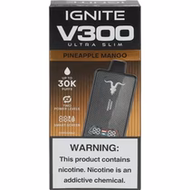 Vaper Descartável Ignite V300 Ultra Slim Pineapple Mango 30000 Puffs
