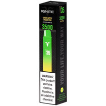 Vaper Descartable Ignite V35 Green Apple Peach Kiwi 3500 Puffs