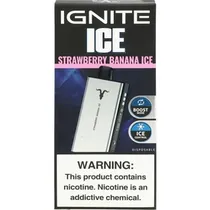Vaper Descartável Ignite V400 Ice Strawberry Banana Ice 40000 Puffs