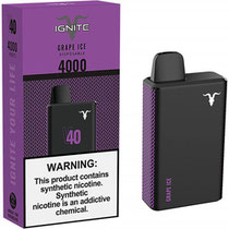 Vaper Descartável Ignite V40 Grape Ice 4000 Puffs