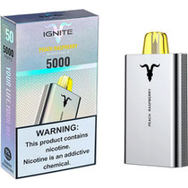 Vapeador Descartable Ignite V50 Peach Raspberry 5000 Puffs