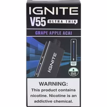 Vaper Descartável Ignite V55 Ultra Thin Grape Apple Acai 5500 Puffs
