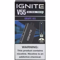 Vaper Descartável Ignite V55 Ultra Thin Grape Ice 5500 Puffs