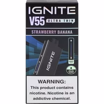 Vaper Descartável Ignite V55 Ultra Thin Strawberry Banana 5500 Puffs