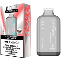 Vaper Descartable Moti Ultra Frutilla Helado Crema 6000 Puffs