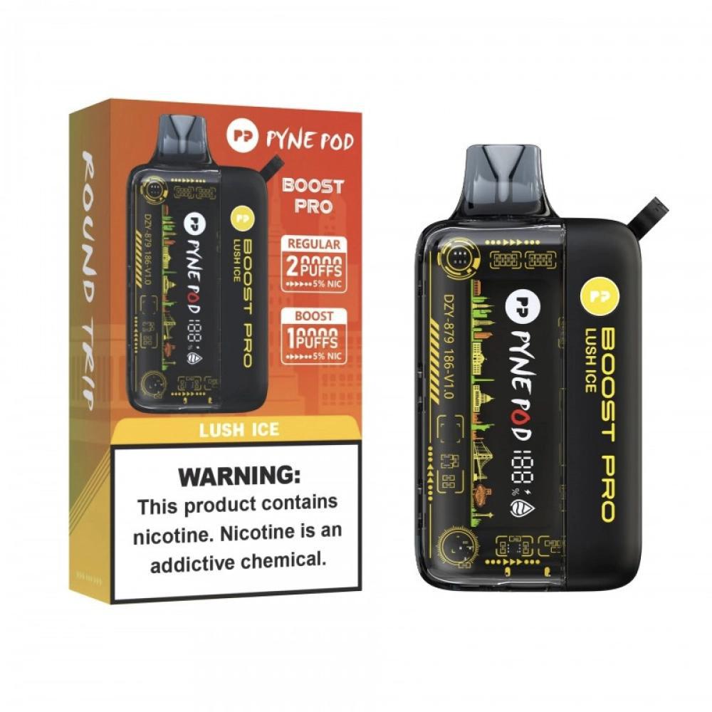 Vaper Descartável Pyne Pod Boost Pro Lush Ice 20000 Puffs