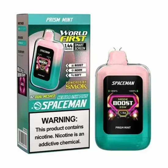 Vaper Descartável Smok Spaceman 25K Plus Prism Mint 25000 Puffs