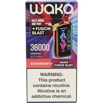 Vapeador Descartable Waka Blast Strawberry + Grape 36000 Puffs