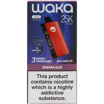 Vaper Descartável Waka KA25 Banana Açai 25000 Puffs