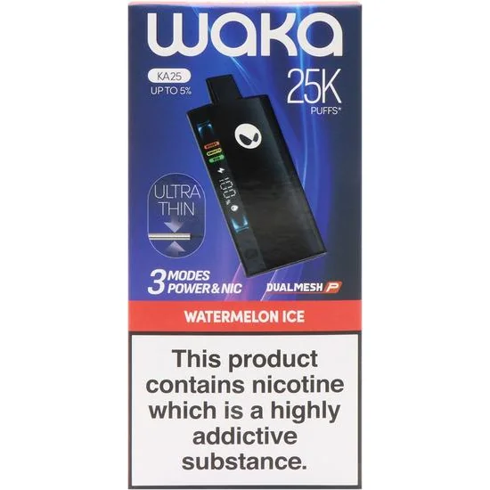 Vaper Descartável Waka KA25 Watermelon Ice 25000 Puffs