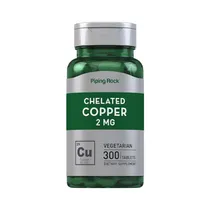 Vitamina Piping Rock Chelated Copper 2MG 300 Tabletas