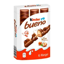 Chocolate Kinder Bueno 6 Unidades Caixa 129G