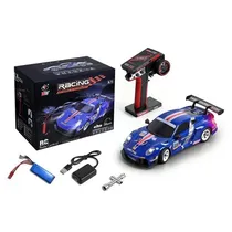 Carro Wltoys 1/28 Drift Racing 30KM W/Leds 4WD Blue 284019-A