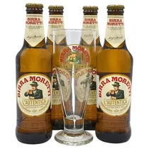 Beb Cerveja Italia Birra Moretti Kit 4X330ML +Copo 000015*