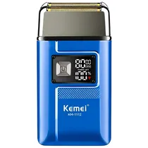 Barbeador Elétrico Kemei Professional KM-1112 - Recarregável - Azul