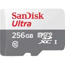 Memória Micro SD Sandisk Ultra 100 MB/s C10 256GB (SDSQUNR-256G-GN6TA)