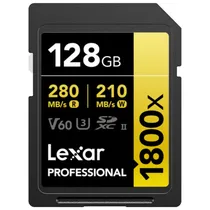 Memoria Lexar SD 128GB 1800X Profess. V60 280MB/s