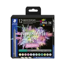 Marcador Rotulador Staedtler Pigment Brush Pen Arts Pastel Colours 371 C12-2 12 Unidades