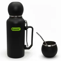 Ecopower Termo EP-G111 1300ML c/Guampa+Bombilla Negro