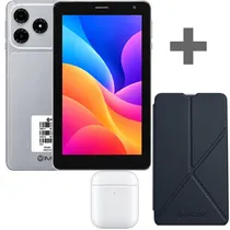 Tablet Mox MO-TP745 5G 256GB/8GB Ram de 7" 8MP/5MP - Prata + Capa + Fone de Ouvido Sem Fio