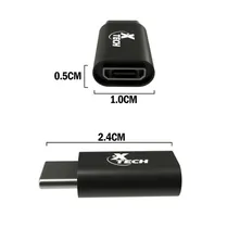 Adaptador Otg Micro USB(H) A USB-C(M) Xtech XTC-526 480MBPS Negro