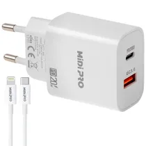 Ac Cel Fonte Midi Pro MDP-20W PD Iph Branco