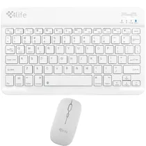 4LIFE Kit Teclado + Mouse Wireless FL030WT White