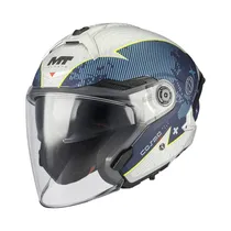 Capacete MT Helmets Cosmo SV Layout C7 - Aberto - Tamanho L - com Viseira Solar - Matt