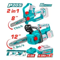 Combo 2 Em 1 Kit Motosserras Total UTOSLI251085 – 12" + 8" / Carregador 110V