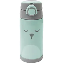 Garrafa Térmica Bubba Kids com Canudo e Alça de Transporte - Urso Verde 400ML