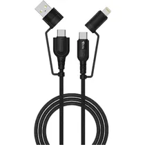 4LIFE Cable FL4160CCALB USB/USB-C/Ligthning 1M Black