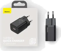 Carregador Pared Baseus CCSP020101 Super Si 25W USB-C QC3/PD Black