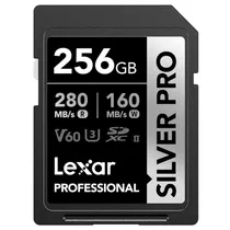 Cartão de Memória Lexar SD 256GB Silver Pro 280MB/s V60