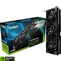 Placa de Vídeo Palit Geforce RTX 5070 Infinity 3 12 GB GDDR7 (NE75070019K9-GB2050S)