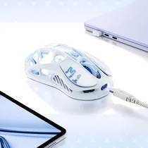 Mouse Wireless Gravastar Mercury M1 Pro RGB 88G/PAW3395/26000DPI/Ice Blue