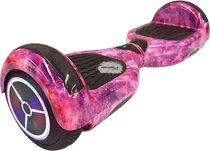 Scooter Over Board Interbras 8.5"/BT/LED/Rosa Galaxia