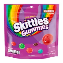 Bala de Gelatina Mars Skittles Gummies Wild Berry Pacote 340G