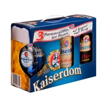 Kit de Cerveza Kaiserdom 3 Latas 1L + Vaso Cervecero