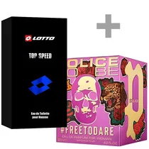 Kit Perfume Feminino Police To Be Freetodare Edp 125ML + Perfume Masculino Lotto Top Speed Edt 100ML