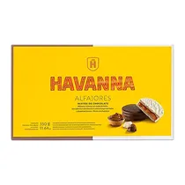 Alfajor Havanna Misto Chocolate Branco e Chocolate Preto com Recheio Doce de Leite Caixa c/ 6X55G
