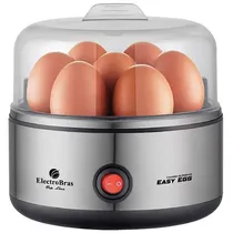 Máquina para Cozinhar Ovos Electrobras Easy Egg EBEG-07 380 Watts para Até 7 Ovos 127V ~ 60HZ - Prata/Preta