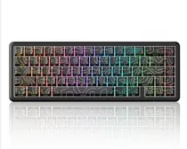 Teclado Game Magnetico com Fio 65% Attack Shark X65HE, com Fio, RGB, Inglês, Black Contour Line