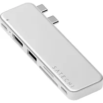 Hub Satechi USB-C Snap Hub 6 Em 1 para Macbook Neo ST-Husns - Prata
