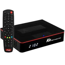 Receptor Fta Audisat K50 Revuelto Full HD Iptv com Wi-Fi - Preto Vermelho