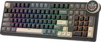 Teclado Mecanico Wireless Royal Kludge N99 RGB/ 96%/ Cream SW/ Ing/ Phantom