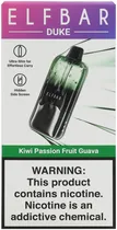 Vape Descartável Elf Bar Duke Kiwi Passion Fruit Guava 35000 Puffs